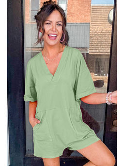 PARTIQ - Women Green Solid Playsuit