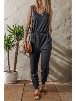PARTIQ - Women Navy Blue Solid Jumpsuit