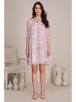 Torsha - Women's Colourful Floral Printed Short Dress