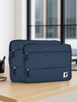 Kuber Industries - Unisex Pack Of 2 Laptop Sleeve For Office- Dark Blue