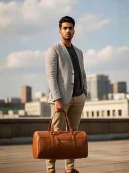 VISMIINTREND - Unisex Vegan Leather Duffle Bag