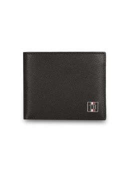 Tommy Hilfiger - Cody Mens Leather Passcase Wallet Textured Black