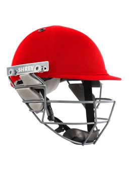 Shrey - Star Junior Steel-Red Cricket Helmet (XS)