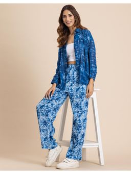 Moomaya - Printed Co-Ord for Women In Blue (Set of 2)