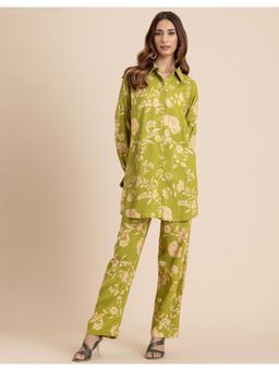 Moomaya - Loose Fit Co-Ord Set In Green (Set of 2)