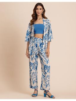 Moomaya - Printed Co-Ord for Women In Blue (Set of 2)