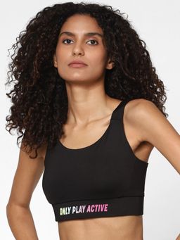 ONLY - Play Women Textured Black Bra