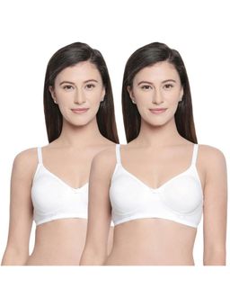 Bodycare - B, C & D Cup Perfect Coverage Bra In 100% Cotton-Pack Of 2 - White