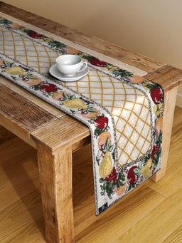 ARRABI - Multi Graphic TC Cotton Blend 4 SEATER Table Runner