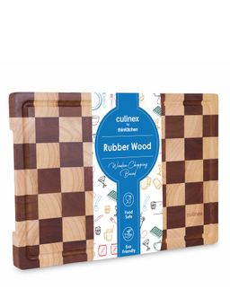 Culinex by thinKitchen - Premium Double-Sided Cutting Board Carbonized Rubber Wood