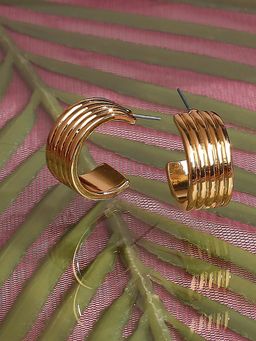 Lilly & Sparkle - Gold-Plated Half Hoop Earrings