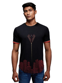 The Souled Store - Men Official Iron Man First Flight Black Drop Cut T-shirts