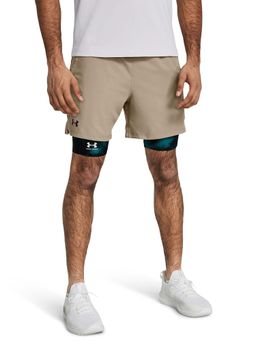 Under Armour - Khaki Solid Mid Waist Shorts
