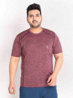 CHKOKKO - Mens Regular Fit Sports T-shirt In Pink