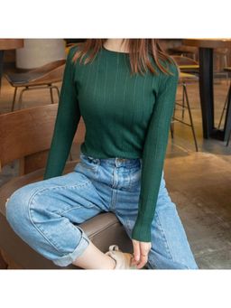 Outzidr - Green High Neck Top