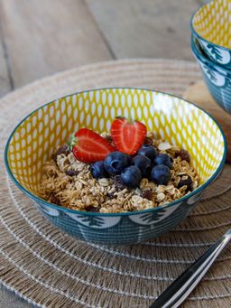 KitchenCraft - Leafy Green Glazed Stoneware Bowls Set For thinKitchen