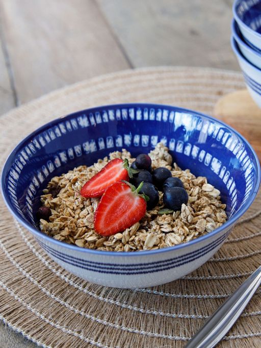 KitchenCraft Premium Greek Style Ceramic Bowl, 15.5cms