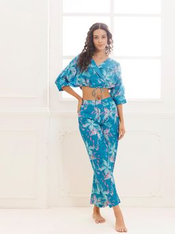 Ragavi - Aventurine Blue Co-Ord (Set of 2)