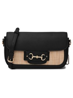 Anne Klein - Women Black Colorblock Leather Handbag