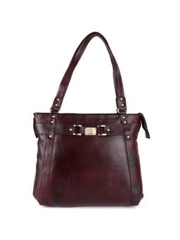 HiLEDER - Women Brown Leather Handbag (M)