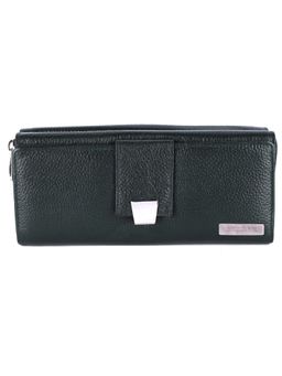 HiLEDER - Women Green Textured Stylish Genuine Leather Wallet (M)
