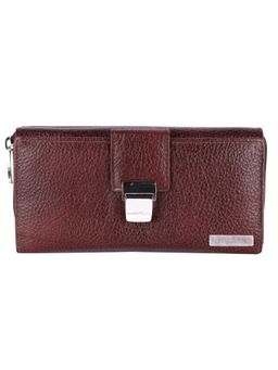 HiLEDER - Women Brown Stylish Leather Purse Wallet (M)