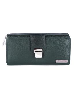 HiLEDER - Women Green Stylish Leather Purse Wallet (M)