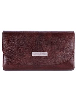 HiLEDER - Women Brown Stylish Genuine Leather Bi-Fold Purse Wallet (M)