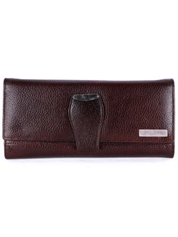 HiLEDER - Women Brown Stylish Genuine Leather Purse Wallet (M)