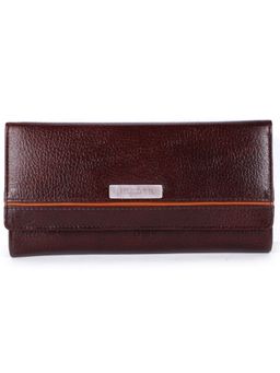 HiLEDER - Women Brown Stylish Genuine Leather Purse Wallet (M)
