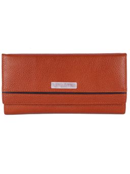 HiLEDER - Women Tan Stylish Genuine Leather Purse Wallet (M)