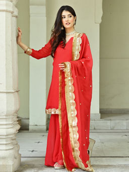 Urbanstree - Dilbar Kurta with Palazzo & Dupatta (Set of 3)