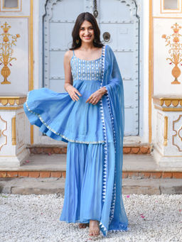 Urbanstree - Himani Kurta with Sharara & Dupatta (Set of 3)