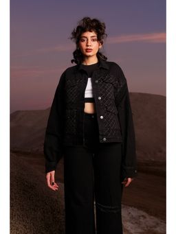 FREAKINS - Quilted Patch Black Jacket