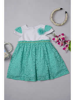 One Friday - Baby Girls Mint Lace Dress