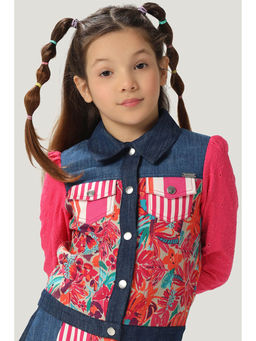 One Friday - Girls Floral Printed Cotton Jacket