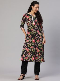 Swishchick - Floral Printed Aline Kurta