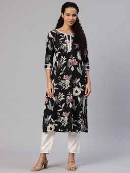 Swishchick - Floral Printed Aline Kurta