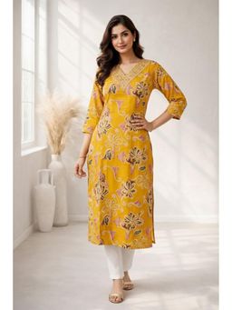 Autumnlane - Barnali Mustard Printed Kurta