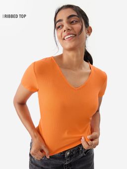 The Souled Store - Solids Blazing Orange Women Top