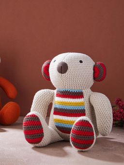 Fabindia - Beige Knitted Cotton Teddy Toy with Poly Fill (2-6 Years)