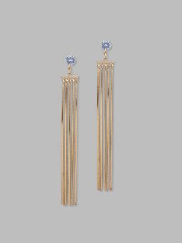 Globus - Gold Plated Geometric Drop Earring-3619399001