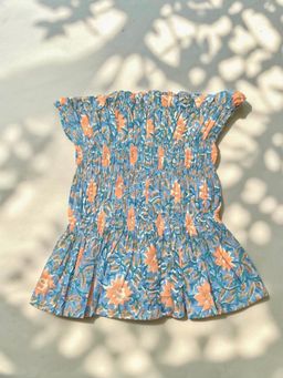 That Romeo - Indigo Bloom Crop Top