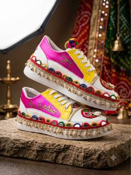 Modanta - Yellow Pink Navratri Sneakers