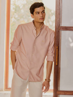 Andamen - Men Beige Full Sleeve Slim Fit Casual Shirt