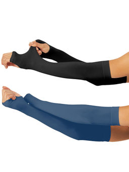 Secrets By ZeroKaata - Unisex Solid Assorted Pack of 2 UV Protection Arm Sleeves Gloves