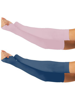 Secrets By ZeroKaata - Unisex Solid Assorted Pack of 2 UV Protection Arm Sleeves Gloves