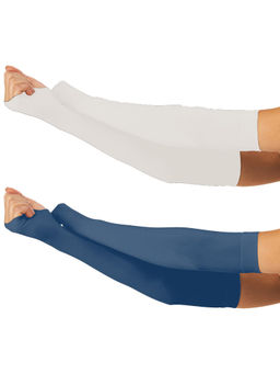 Secrets By ZeroKaata - Unisex Solid Assorted Pack of 2 UV Protection Arm Sleeves Gloves
