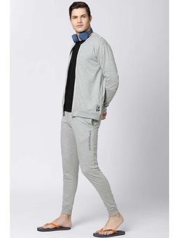 Peter England - Men Grey T Shirt And Joggers (Set of 2)