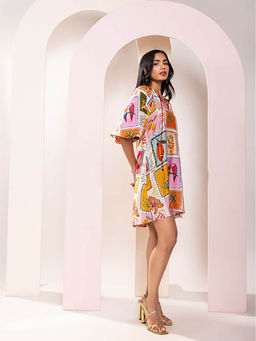 Poppi - Stamp Printed Mini Dress